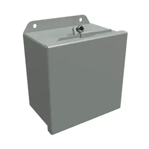 HAMMOND HJ664LP Enclosure, 6 x 6 x 4 Inch Size, Wall Mount, Carbon Steel, Ansi 61 Gray | CV7KXJ