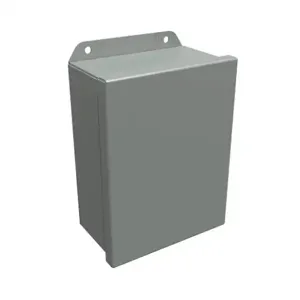 HAMMOND HJ863HLP Enclosure, 8 x 6 x 3 Inch Size, Wall Mount, Carbon Steel, Ansi 61 Gray | CV7KXM