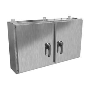 HAMMOND HN4WM24428S16 Enclosure, 24 x 42 x 8 Inch Size, Wall Mount, 316 Stainless Steel, #4 Brush Finish | CV7KXT