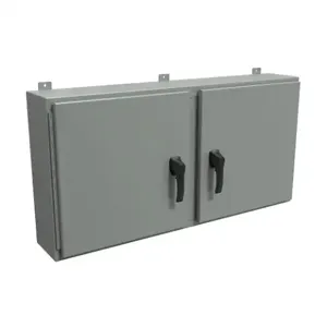 HAMMOND HN4WM24488GY Enclosure, 24 x 48 x 8 Inch Size, Wall Mount, Carbon Steel, Ansi 61 Gray | CV7KXV