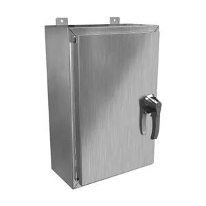 HAMMOND HW24168S16HK Enclosure, 24 x 16 x 8 Inch Size, Wall Mount, 316 Stainless Steel, #4 Brush Finish | CV7KXZ