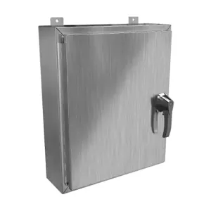 HAMMOND HW24206S16HK Enclosure, 24 x 20 x 6 Inch Size, Wall Mount, 316 Stainless Steel, #4 Brush Finish | CV7KYF