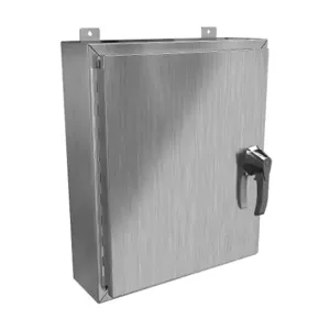 HAMMOND HW24206SSHK Enclosure, 24 x 20 x 6 Inch Size, Wall Mount, 304 Stainless Steel, #4 Brush Finish | CV7KYG