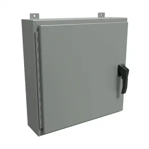 HAMMOND HW24246GYHK Enclosure, 24 x 24 x 6 Inch Size, Wall Mount, Carbon Steel, Ansi 61 Gray | CV7KYP