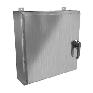 HAMMOND HW24246SSHK Enclosure, 24 x 24 x 6 Inch Size, Wall Mount, 304 Stainless Steel, #4 Brush Finish | CV7KYR