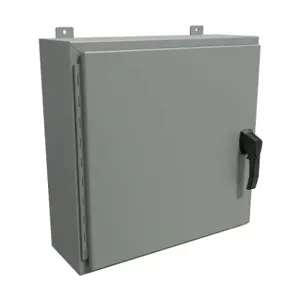 HAMMOND HW24248GYHK Enclosure, 24 x 24 x 8 Inch Size, Wall Mount, Carbon Steel, Ansi 61 Gray | CV7KYT