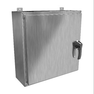 HAMMOND HW24248S16HK Enclosure, 24 x 24 x 8 Inch Size, Wall Mount, 316 Stainless Steel, #4 Brush Finish | CV7KYU