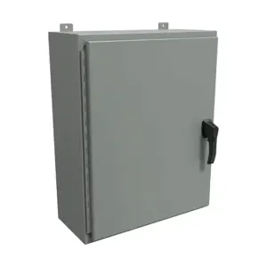 HAMMOND HW302410GYHK Enclosure, 30 x 24 x 10 Inch Size, Wall Mount, Carbon Steel, Ansi 61 Gray | CV7KZC