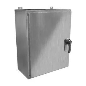 HAMMOND HW302412S16HK Enclosure, 30 x 24 x 12 Inch Size, Wall Mount, 316 Stainless Steel, #4 Brush Finish | CV7KZG