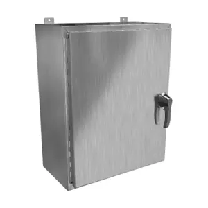 HAMMOND HW302412SSHK Enclosure, 30 x 24 x 12 Inch Size, Wall Mount, 304 Stainless Steel, #4 Brush Finish | CV7KZH