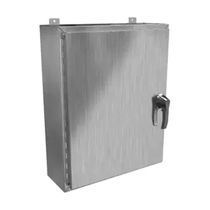 HAMMOND HW30248SSHK Enclosure, 30 x 24 x 8 Inch Size, Wall Mount, 304 Stainless Steel, #4 Brush Finish | CV7KZP