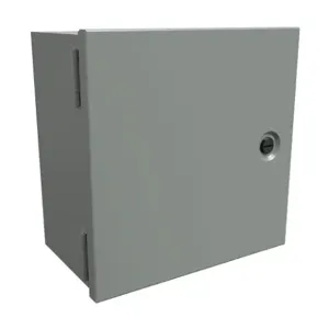 HAMMOND N1J10106 Enclosure, 10 x 10 x 6 Inch Size, Wall Mount, Carbon Steel, Ansi 61 Gray | CV7LFE