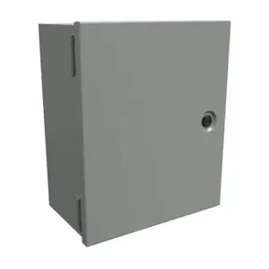 HAMMOND N1J12106 Enclosure, 12 x 10 x 6 Inch Size, Wall Mount, Carbon Steel, Ansi 61 Gray | CV7LFJ