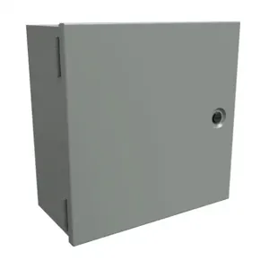 HAMMOND N1J12126 Enclosure, 12 x 12 x 6 Inch Size, Wall Mount, Carbon Steel, Ansi 61 Gray | CV7LFL