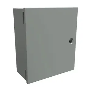 HAMMOND N1J14126 Enclosure, 14 x 12 x 6 Inch Size, Wall Mount, Carbon Steel, Ansi 61 Gray | CV7LFP