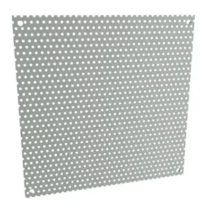 HAMMOND N1JP1010PP Subpanel, Perforated, Carbon Steel, Ansi 61 Gray, Powder Coat Finish | CV8ANN