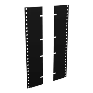 HAMMOND PBAS19014BK2 Rack Rail Reducer Panel, 24 To 19 Inch Size, Carbon Steel, Black, Pack Of 4 | CV7UTG