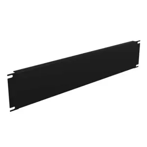 HAMMOND PBFS19003BK Rack Panel, 19 Inch Rack Width, Flanged, Carbon Steel, Matte Black, Powder Coat Finish | CV7UTQ