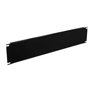 HAMMOND PBFS19003BK2 Rack Panel, 19 Inch Rack Width, Flanged, Carbon Steel, Black, Powder Coat Finish | CV7UTR