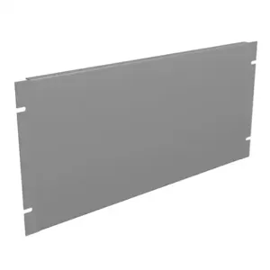 HAMMOND PBFS19008LG2 Rack Panel, 19 Inch Rack Width, Flanged, Carbon Steel, Ral 7035 Light Gray | CV7UUF