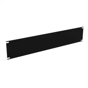 HAMMOND PBPS19003BK Rack Panel, 19 Inch Rack Width, Carbon Steel, Matte Black, Powder Coat Finish | CV7UXA