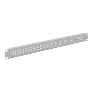 HAMMOND PPFS19001LG2 Rack Panel, 19 Inch Rack Width, Flanged, Perforated, Carbon Steel, Ral 7035 Light Gray | CV7UYF