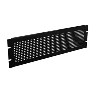 HAMMOND PPFS19005BK2 Rack Panel, 19 Inch Rack Width, Flanged, Perforated, Carbon Steel, Black | CV7UYJ