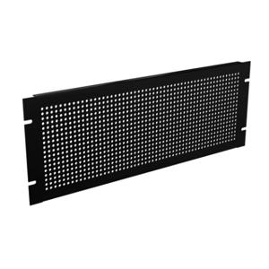 HAMMOND PPFS19007BK2 Rack Panel, 19 Inch Rack Width, Flanged, Perforated, Carbon Steel, Black | CV7UYL