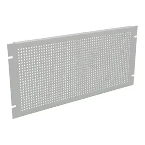 HAMMOND PPFS19008LG2 Rack Panel, 19 Inch Rack Width, Flanged, Perforated, Carbon Steel, Ral 7035 Light Gray | CV7UYP