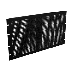 HAMMOND PPFS19010BK2 Rack Panel, 19 Inch Rack Width, Flanged, Perforated, Carbon Steel, Black | CV7UYQ