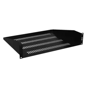 HAMMOND RASV190315BK1 Universal Rack Shelf, 19 Inch Rack Width, 15 Inch Depth, 100Lb Capacity, Vented | CV7ZFM