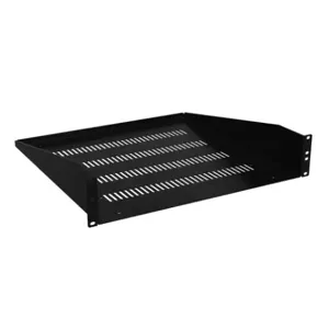 HAMMOND RASV190318BK1 Universal Rack Shelf, 19 Inch Rack Width, 18 Inch Depth, 100Lb Capacity, Vented | CV7ZFN