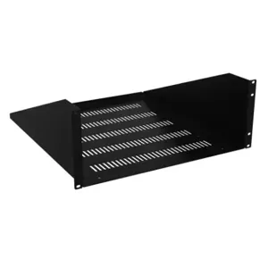 HAMMOND RASV190720BK1 Universal Rack Shelf, 19 Inch Rack Width, 20 Inch Depth, 200Lb Capacity, Vented | CV7ZFU