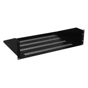 HAMMOND RASV230515BK1 Universal Rack Shelf, 23 Inch Rack Width, 15 Inch Depth, 200Lb Capacity, Vented | CV7ZFV