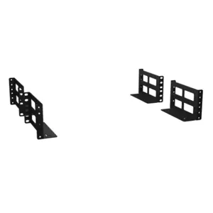 HAMMOND RDAB2U15 Two-Post Extension Support Bracket, 3.50 x 6 Inch Size, Carbon Steel, Black, Pack Of 4 | CV7DTL