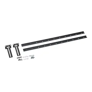 HAMMOND RM1U18BRKT Adjustable Rear Bracket, 18 To 28 Inch Depth, Carbon Steel, Black, Pack Of 2 | CV7DTQ