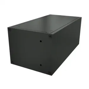 HAMMOND RM2U0804SBK Enclosure, 4 x 8 x 4 Inch Size, Desktop Mount, Aluminum, Black, Powder Coat Finish | CV7LKJ