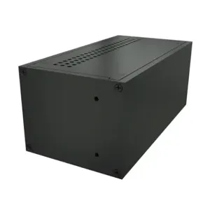 HAMMOND RM2U0804VBK Enclosure, Vented, 4 x 8 x 4 Inch Size, Desktop Mount, Aluminum, Black | CV7LKK