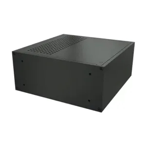 HAMMOND RM2U0808VBK Enclosure, Vented, 4 x 8 x 8 Inch Size, Desktop Mount, Aluminum, Black | CV7LKM