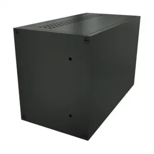 HAMMOND RM3U0804VBK Enclosure, Vented, 5 x 8 x 4 Inch Size, Desktop Mount, Aluminum, Black | CV7LLA