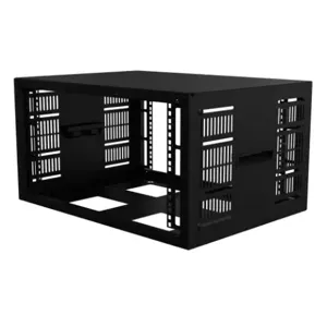 HAMMOND SDC246U17BK Rack Cabinet, 19 Inch Rack Width, 11.50 x 24 x 17.50 Inch Size, Carbon Steel, Black | CV7EDB