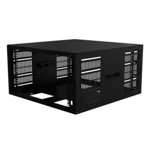 HAMMOND SDC246U24BK Rack Cabinet, 19 Inch Rack Width, 11.50 x 24 x 24.50 Inch Size, Carbon Steel, Black | CV7EDC