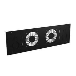 HAMMOND SDC3UCFP Fan Cover Panel, 19 Inch Rack Width, Flanged with Knockouts, Carbon Steel, Black | CV7UZK