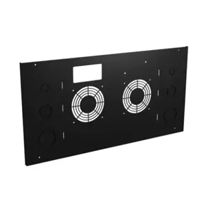 HAMMOND SDC6UCFP Fan Cover Panel, 19 Inch Rack Width, Flanged with Knockouts, Carbon Steel, Black | CV7UZL