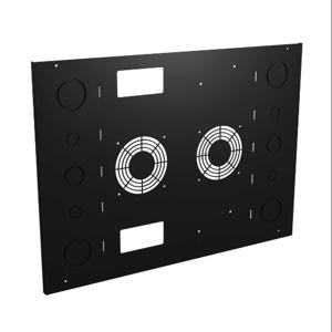 HAMMOND SDC9UCFP Fan Cover Panel, 19 Inch Rack Width, Flanged with Knockouts, Carbon Steel, Black | CV7UZM