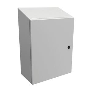 HAMMOND ST20168LG Enclosure, Slope Top, 20 x 16 x 8 Inch Size, Wall Mount, Carbon Steel | CV7LMY