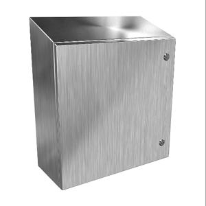 HAMMOND ST202008SS Enclosure, Slope Top, 20 x 20 x 8 Inch Size, Wall Mount, 304 Stainless Steel | CV7LMZ