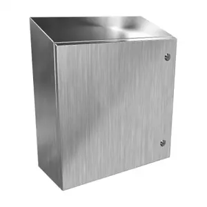 HAMMOND ST202008SS Enclosure, Slope Top, 20 x 20 x 8 Inch Size, Wall Mount, 304 Stainless Steel | CV7LMZ