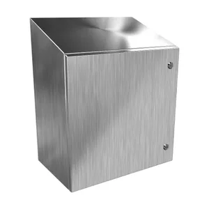 HAMMOND ST202012SS Enclosure, Slope Top, 20 x 20 x 12 Inch Size, Wall Mount, 304 Stainless Steel | CV7LNA