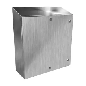 HAMMOND ST242408SS Enclosure, Slope Top, 24 x 24 x 8 Inch Size, Wall Mount, 304 Stainless Steel | CV7LNF